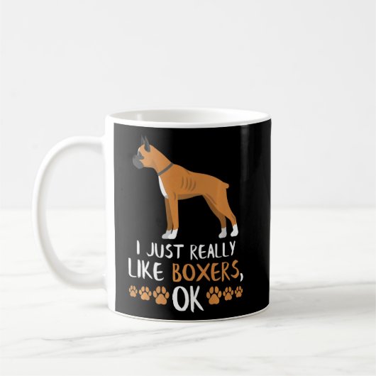 Boxer Dog Funny Dogs Boxer Kaffeetasse (Links)
