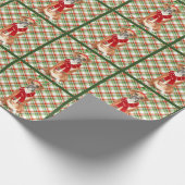 Boxer Dog Funny Holiday Kariert Weihnachten Geschenkpapier (Ecke)