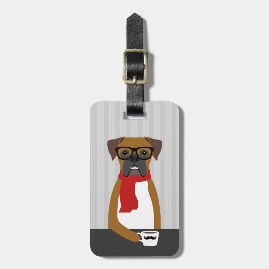 Boxer Dog Gepäckanhänger (Vorderseite vertikal)