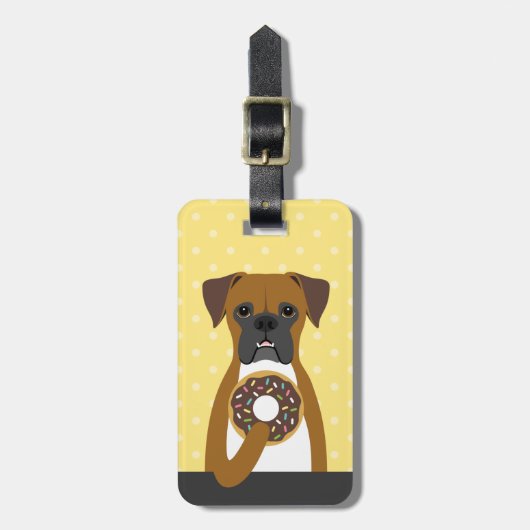 Boxer Dog Gepäckanhänger (Vorderseite vertikal)