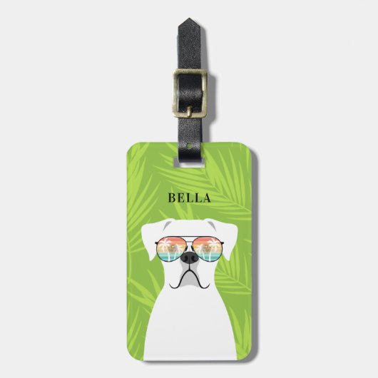 Boxer Dog Gepäckanhänger (Vorderseite vertikal)