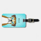 Boxer Dog Gepäckanhänger (Vorderseite horizontal)