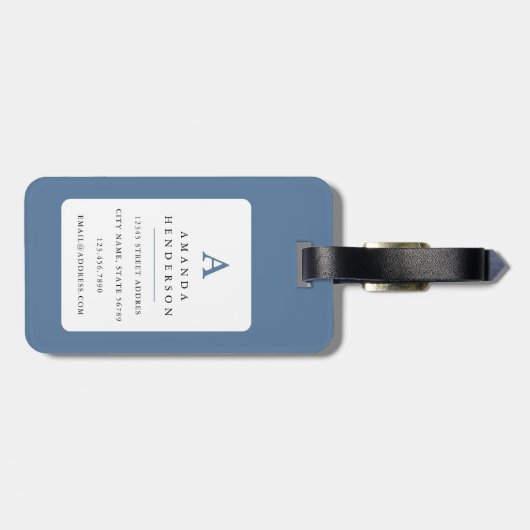 Boxer Dog Gepäckmarke Gepäckanhänger (Rückseite horizontal)