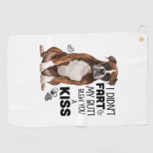 Boxer Dog Geschenke Golfhandtuch (Horizontal)