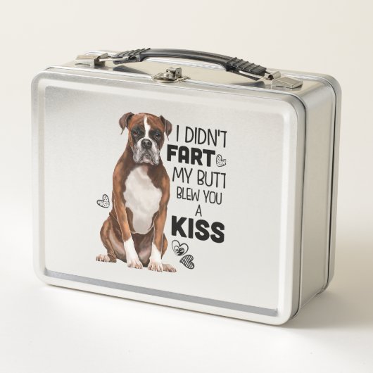Boxer Dog Geschenke Metall Brotdose (Vorderseite)