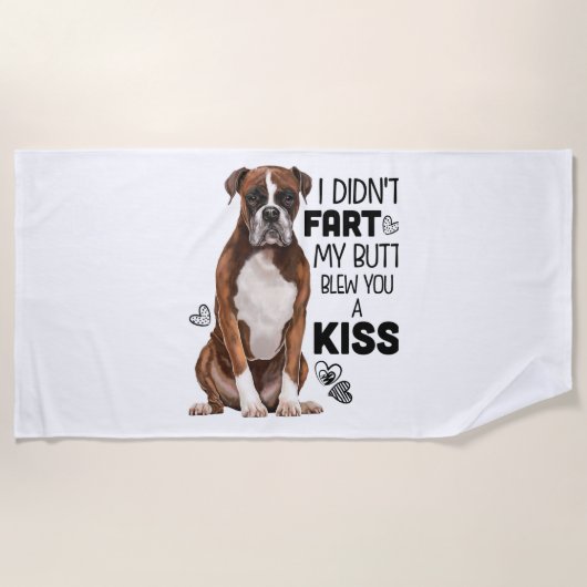 Boxer Dog Geschenke Strandtuch (Vorderseite)