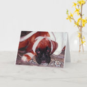 Boxer Dog 'Get Well bald on' Card Karte (Gelbe Blume)