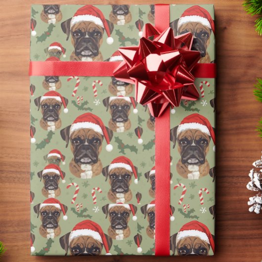 Boxer dog gift wrap geschenkpapier