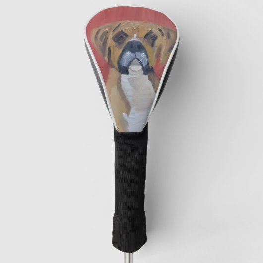 Boxer Dog Golf Headcover (Vorderseite)