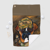 Boxer Dog Golfhandtuch (Insitu)