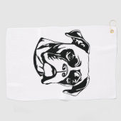 Boxer Dog Golfhandtuch (Horizontal)
