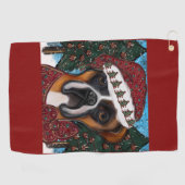 Boxer Dog Golfhandtuch (Horizontal)