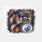 Boxer Dog Halloween Fleecedecke (Vorderseite (Horizontal))