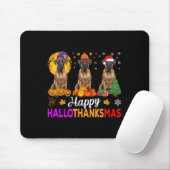 Boxer Dog Halloween Hallothanksmas Mousepad (Mit Mouse)
