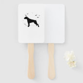 Boxer Dog � Halloween Moon Silhouette Classic T-Sh Fächer (Vorne und Hinten)