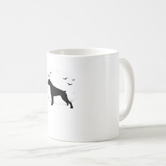Boxer Dog - Halloween Moon Silhouette Classic T-Sh Kaffeetasse (VorderseiteRechts)