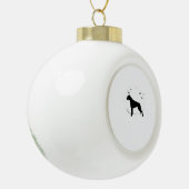 Boxer Dog - Halloween Moon Silhouette Classic T-Sh Keramik Kugel-Ornament (Links)