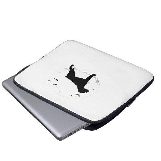 Boxer Dog - Halloween Moon Silhouette Classic T-Sh Laptopschutzhülle (Vorne Knopf)