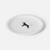 Boxer Dog � Halloween Moon Silhouette Classic T-Sh Pappteller (Schrägansicht)