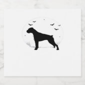 Boxer Dog � Halloween Moon Silhouette Classic T-Sh Schaumweinetikett (Einzelnes Label)