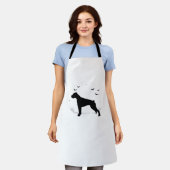 Boxer Dog - Halloween Moon Silhouette Classic T-Sh Schürze (Getragen)