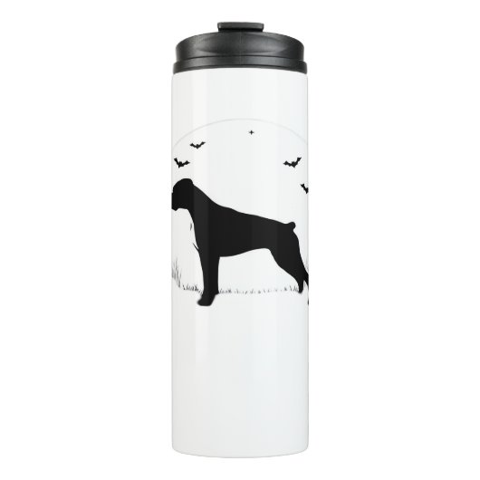 Boxer Dog - Halloween Moon Silhouette Classic T-Sh Thermosbecher (Vorderseite)