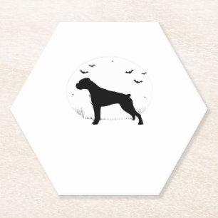 Boxer Dog � Halloween Moon Silhouette Classic T-Sh Untersetzer