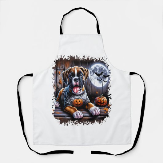 Boxer Dog Halloween Schürze (Vorderseite)