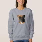 Boxer Dog Handgezeichnete digitale Kunst Sweatshirt (Vorderseite)