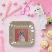 Boxer Dog Happy Birthday Paper Tellers Pappteller (Party)