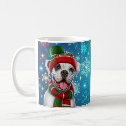 Boxer Dog Happy Howlidays ! Kaffeetasse (Links)
