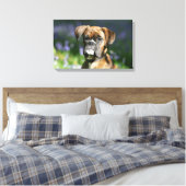 Boxer Dog Headshot Leinwanddruck (Insitu (Schlafzimmer))