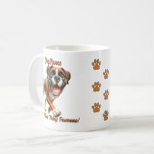 Boxer - Dog hinzufügen, Text ändern Kaffeetasse (Vorderseite Links)