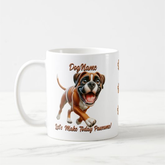 Boxer - Dog hinzufügen, Text ändern Kaffeetasse (Links)