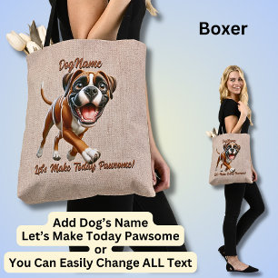 Boxer - Dog hinzufügen, Text ändern Tasche
