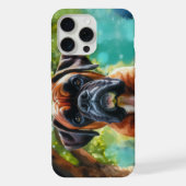 Boxer Dog im Park - Wasserfarben Art iPhone Hülle (Rückseite)