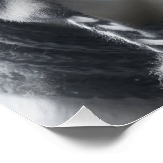 Boxer Dog im Winter Poster (Ecke)