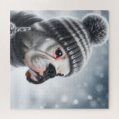 Boxer Dog im Winter Puzzle (Horizontal)