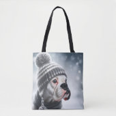 Boxer Dog im Winter Tasche (Vorderseite)