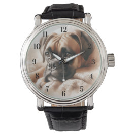 Boxer Dog in einer serenen Pose Armbanduhr