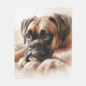 Boxer Dog in einer serenen Pose Fleecedecke (Vorderseite)