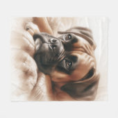 Boxer Dog in einer serenen Pose Fleecedecke (Vorderseite (Horizontal))