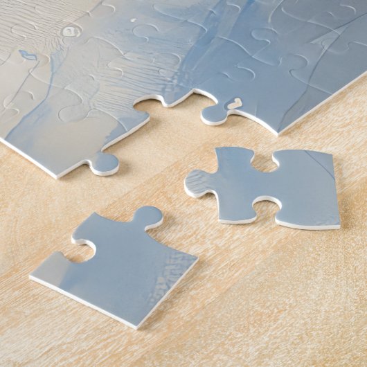 Boxer Dog in Sledge Lass es Schnee Weihnachten Puzzle (Seite)