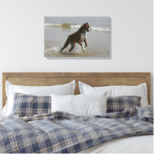 Boxer Dog in Wasser Leinwanddruck (Insitu (Schlafzimmer))