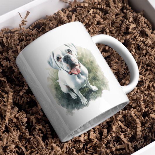Boxer Dog in Wasserfarbe Kaffeetasse