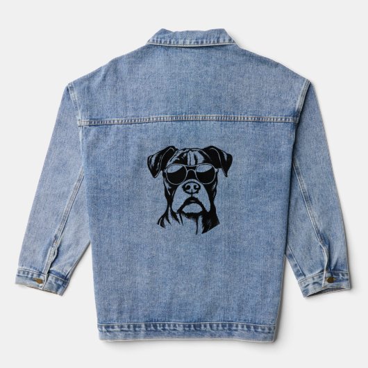 Boxer Dog Jeansjacke (Rückseite)