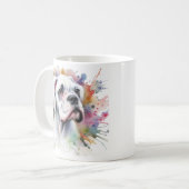 Boxer Dog Joy Ink Spatter Whimsical Boxer Dogs Kaffeetasse (Vorderseite Links)