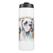 🐾 Boxer Dog Joy 🐾 nk-Spatter Whimsical Boxer Dru Thermosbecher (Vorderseite)