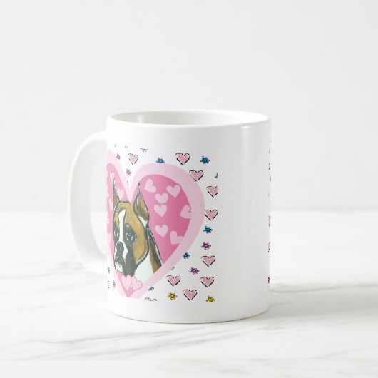 Boxer Dog Kaffeetasse (Vorderseite Links)