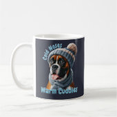Boxer Dog Kalte Nasen, warme Kuddel Kaffeetasse (Links)